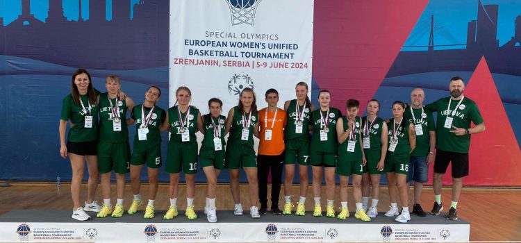 2024 m. birželio 5-9 dienomis Zrenjanine, Serbijoje, vyko Specialiosios olimpiados jungtinis moterų 5×5 krepšinio turnyras. 2024 m. birželio 5-9 dienomis Zrenjanine, Serbijoje, vyko Specialiosios olimpiados jungtinis moterų 5×5 krepšinio turnyras.