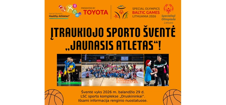 Kviečiame į Lietuvos specialiosios olimpiados komiteto įtraukiojo sporto šventę „Jaunasis atletas“! (Nuostatai viduje)